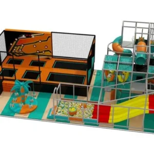 Children Indoor Playground For Amusement Park 4306 Sqft by Funtrek Global - indoor play equipment with spiral slides, double slides, ocean ball pits, trampolines, climbing structures, and interactive play zones for kids aged 5-12 years