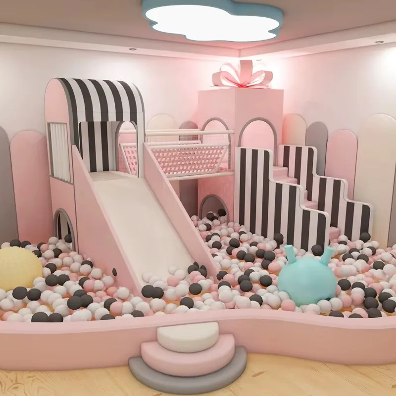 Best Children Indoor Playhouse Naughty Castle soft play area equipment by Funtrek Global - toddler game indoor playground with slides and ball pit