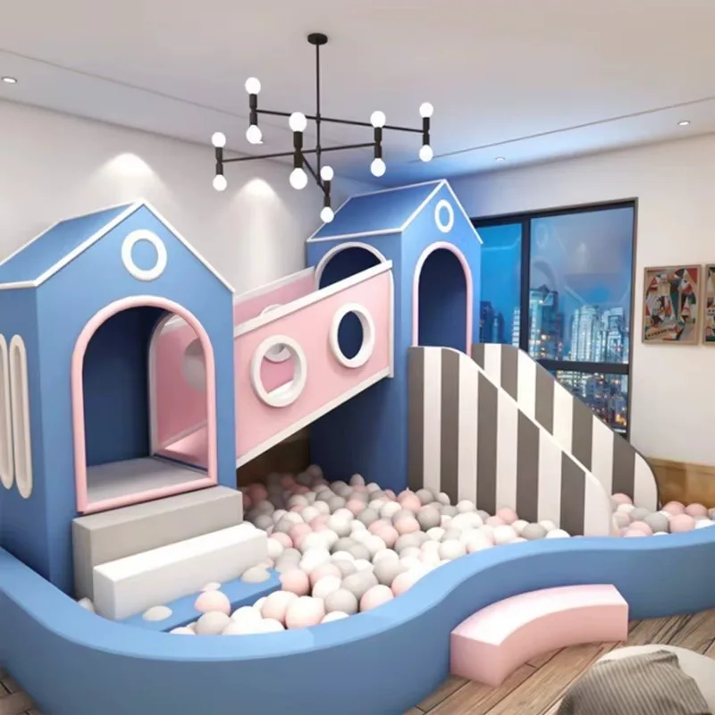 Best Children Indoor Playhouse Naughty Castle soft play area equipment by Funtrek Global - toddler game indoor playground with slides and ball pit