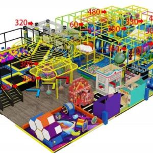 Soft Play Furniture 8073 Sqft by Funtrek Global - safe play equipment with trampolines, basketball, ninja zones, climbing, slides, ball pit for indoor playgrounds worldwide